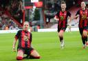 James celebrates her stunning second goal