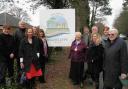 A GOOD SIGN: Mayor of Christchurch Denise Jones joins councillors and residents of Highcliffe to unveil one of the new signs