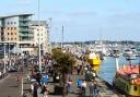 Crowds on Poole Quay