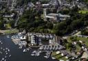 Airview70   pic by Richard Crease    Aerial  pix   Christchurch priory , Christchurch sailing  club and marina and quay. taken from the air   MUST CREDIT TAKEN WITH THE HELP OF BOURNEMOUTH  HELICOPTERS