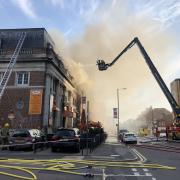 Fire crews tackle the incident in Holdenhurst Road. Picture: Ringwood Fire Station