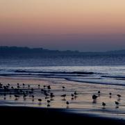 Sunrise on Bournemouth beach