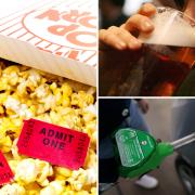 Popcorn, petrol and alcohol are some of the items that Brits think are overpriced (Joe Giddens/Johnny Green/PA Features Archive/Press Association Images)