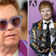 Elton John (left) Ed Sheeran (right). Credit: PA