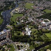 An aerial view of Christchurch