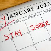 Dry January 2022 calendar. Credit: PA