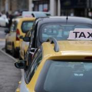 A taxi rank in Bournemouth town centre.