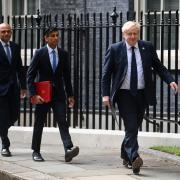 Sajid Javid, Rishi Sunak and Boris Johnson. Credit: PA