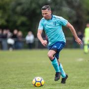 Christer Warren during the Emma Bailey fund raising match played at Fawcetts Field, New Milton, Hampshire on Sunday 29th April 2018.  (Picture:Simon Carlton).