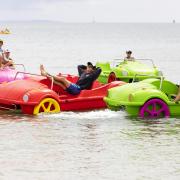 The 'sea cars' at Studland. Picture: BNPS.