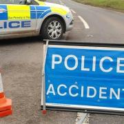 Road closed after crash involving lorry