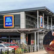 (Background) Aldi store. Credit: PA. (Circle) Turkey. Credit: Aldi