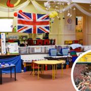 East Cliff Pre-School in St Luke's Church hall. Damage to the building.