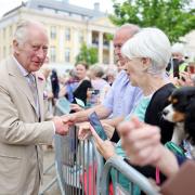 King Charles meeting the crowds in Poundbury