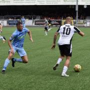 Jack Wright, left, has joined Hamworthy United