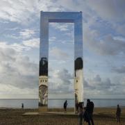 Portal on Bournemouth beach on Saturday morning