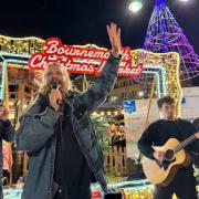 Sam Ryder performing in Bournemouth Square