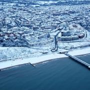 Snow over Bournemouth