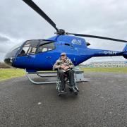 Normandy veteran Boyd Salmon celebrated his 100th birthday with a helicopter ride over the Solent area