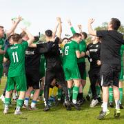 Hamworthy Rec celebrate their title win