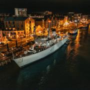 Royal Navy ship docked in Poole ahead of receiving freedom of town