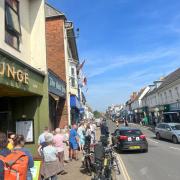 100s queued outside The Regent for Ricky Gervais tickets/