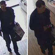 CCTV images have been released of a man in relation to a shoplifting incident at Kamsons Pharmacy, Station Road, New Milton.