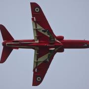 Red Arrows flying over Dorset.