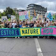 Extinction Rebellion Wimborne marched with 100,000 others on the streets of London.