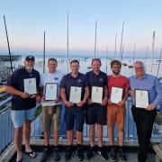 Six members of Swanage RNLI with their awards