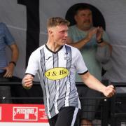 Lewis Beale scored twice against Eastleigh