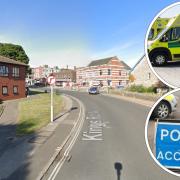 A teengae boy has been hit by a van in Swanage town centre