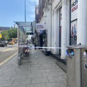 A cordon in Christchurch Road, Boscombe