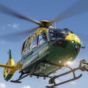 Air ambulance deployed and significant emergency response following crash