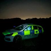 Dorset Police car out on patrol during operation Galileo