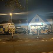 Police outside Morrisons in Ringwood on August 3.