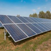 Solar Farm in the Countryside STOCK