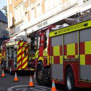 Fire engines stock image