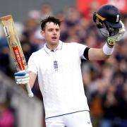 Jamie Smith celebrates his century against Sri Lanka (Nick Potts/PA)