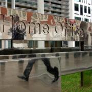 General view of the sign and exterior of the Home Office building in Westminster, central London.