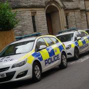 Police cars in Albert Road, Bournemouth