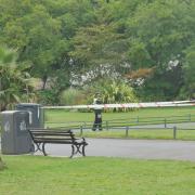 The cordon in Bournemouth Lower Gardens