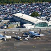 An aerial view of Bournemouth Airport.