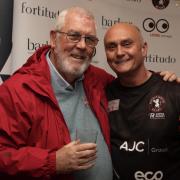 Bournemouth Rugby Club Chairman Phil Sinkinson with Stuart Gallagher Rugby Community Manager