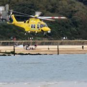 Dorset and Somerset Air Ambulance, HM Coastguard, Dorset Police and the RNLI were alerted to reports of a person in difficulty off Avon Beach.