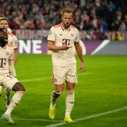 Harry Kane, right, and Bayern Munich had plenty to celebrate (Matthias Schrader/AP)