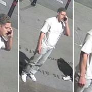 Police have released CCTV after a man was assaulted in an alleged racially aggravated attack.