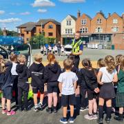 Poole neighbourhood police officers went to Broadstone First School to give a talk.