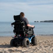 Beach electric wheelchair at Knoll Beach