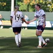 Southampton Woman v AFC Bournemouth Women at Winklebury Football Complex. Erin Bloomfield (right)